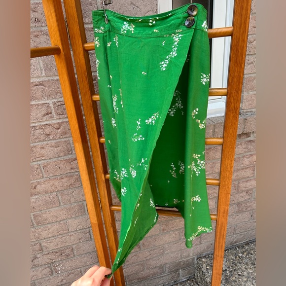 faithfull the brand green floral midi skirt - Picture 4 of 7